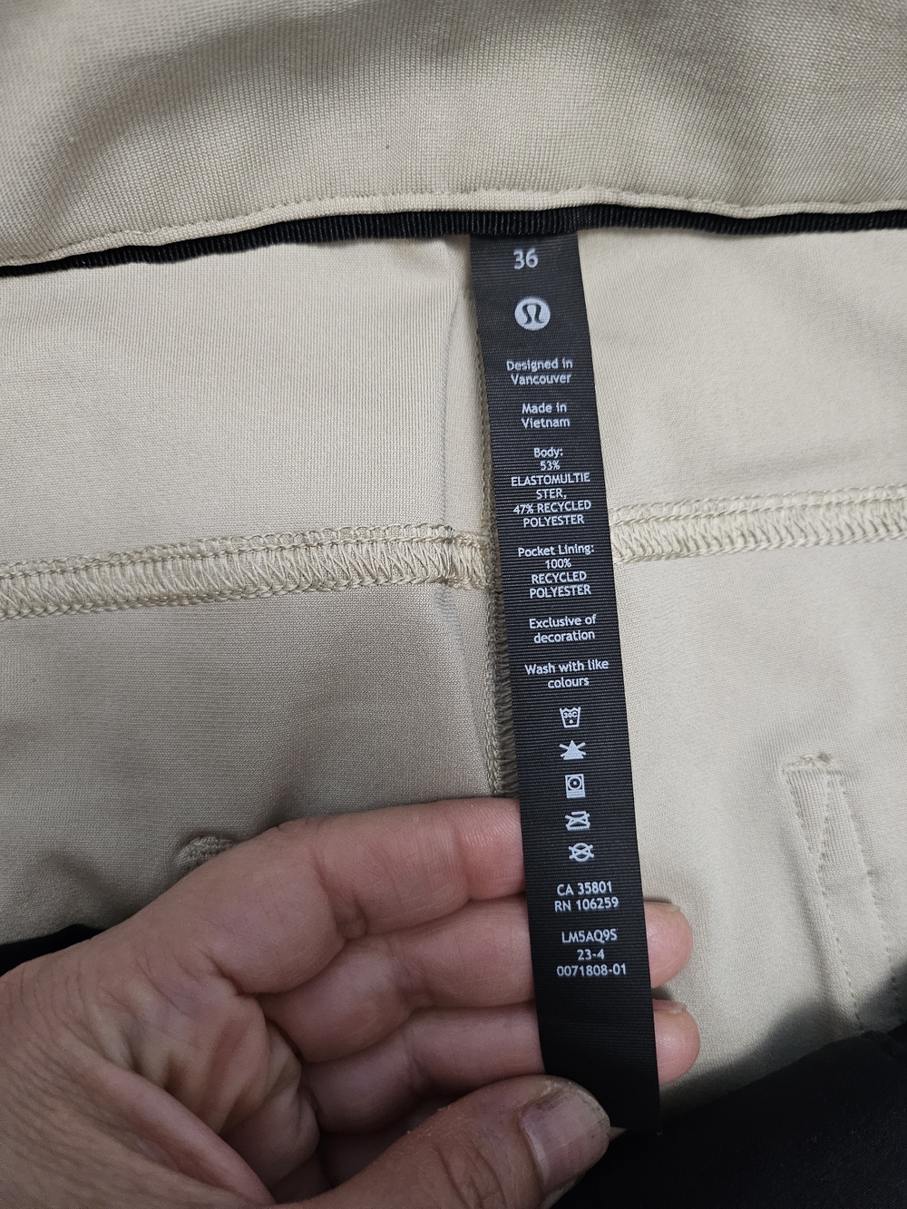 lululemon athletica Men's Khaki Straight-Leg Pants - Light Beige - Picture 7 of 9